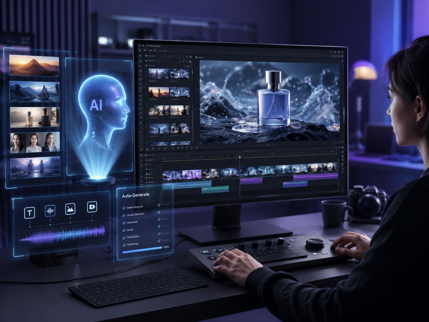 AI 影片製作服務示意