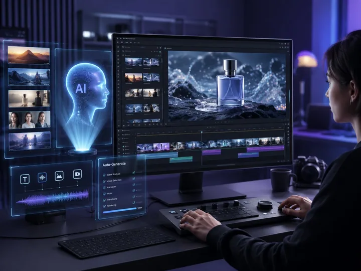AI 影片製作服務示意